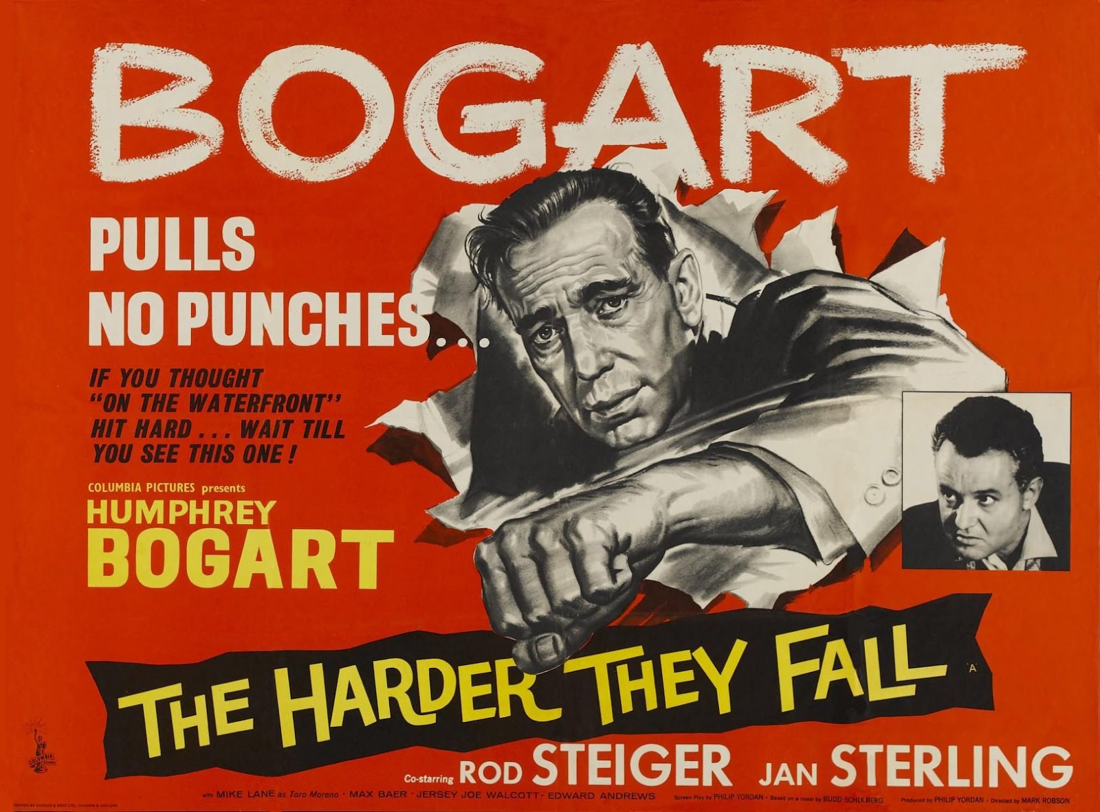 The Harder They Fall (1956, Noir Drama) (Humphrey Bogart, Rod Steiger)