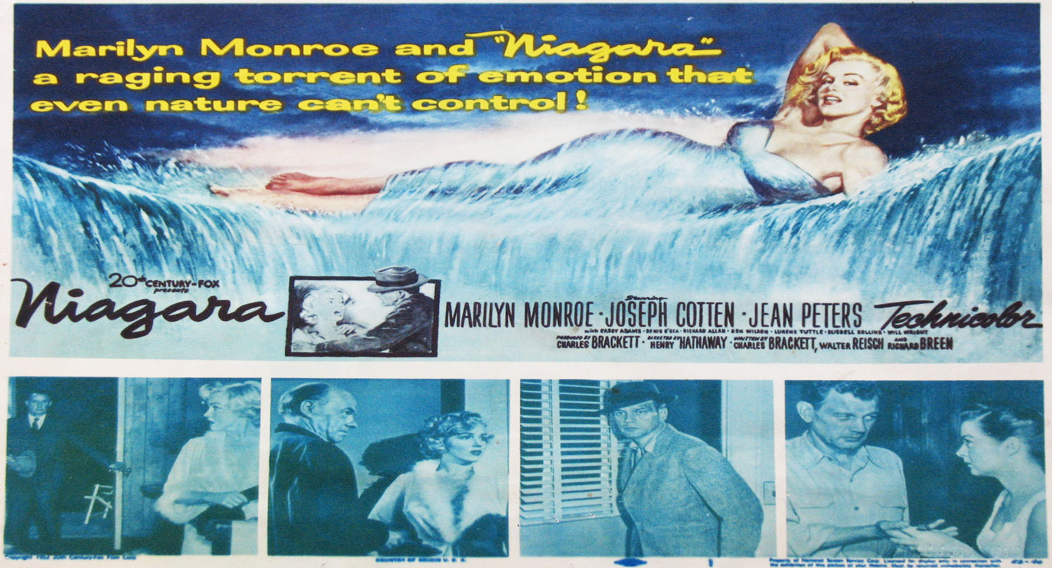 Thumbnail image for Niagara (1953 Thriller) (Starring: Marilyn Monroe, Joseph Cotten, Jean Peters)