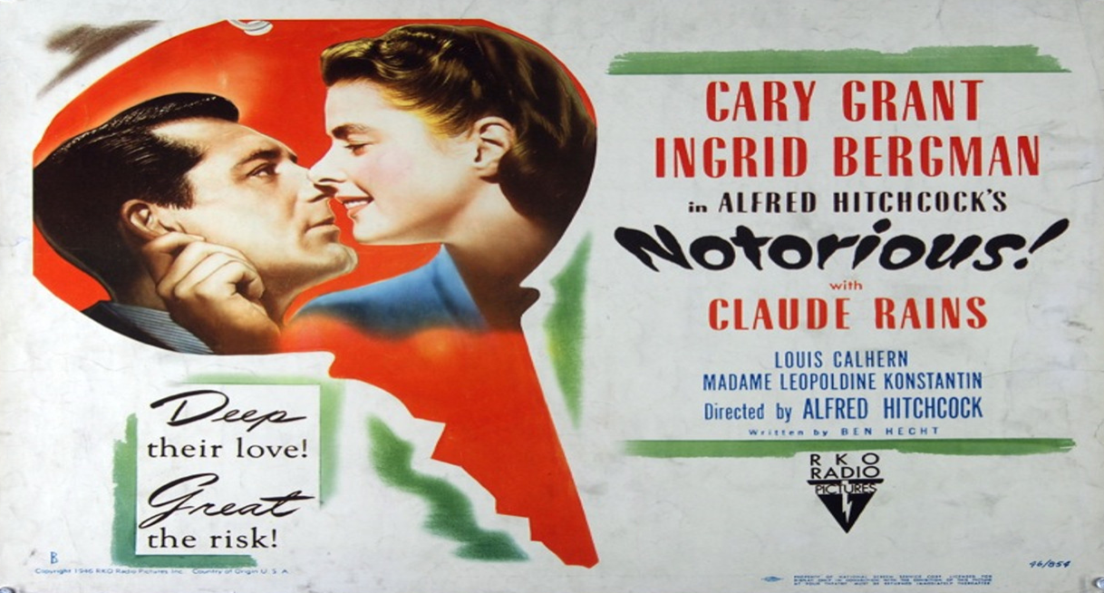 Thumbnail image for Notorious (1946 Thriller) (starring: Ingrid Bergman, Cary Grant, Claude Rains)