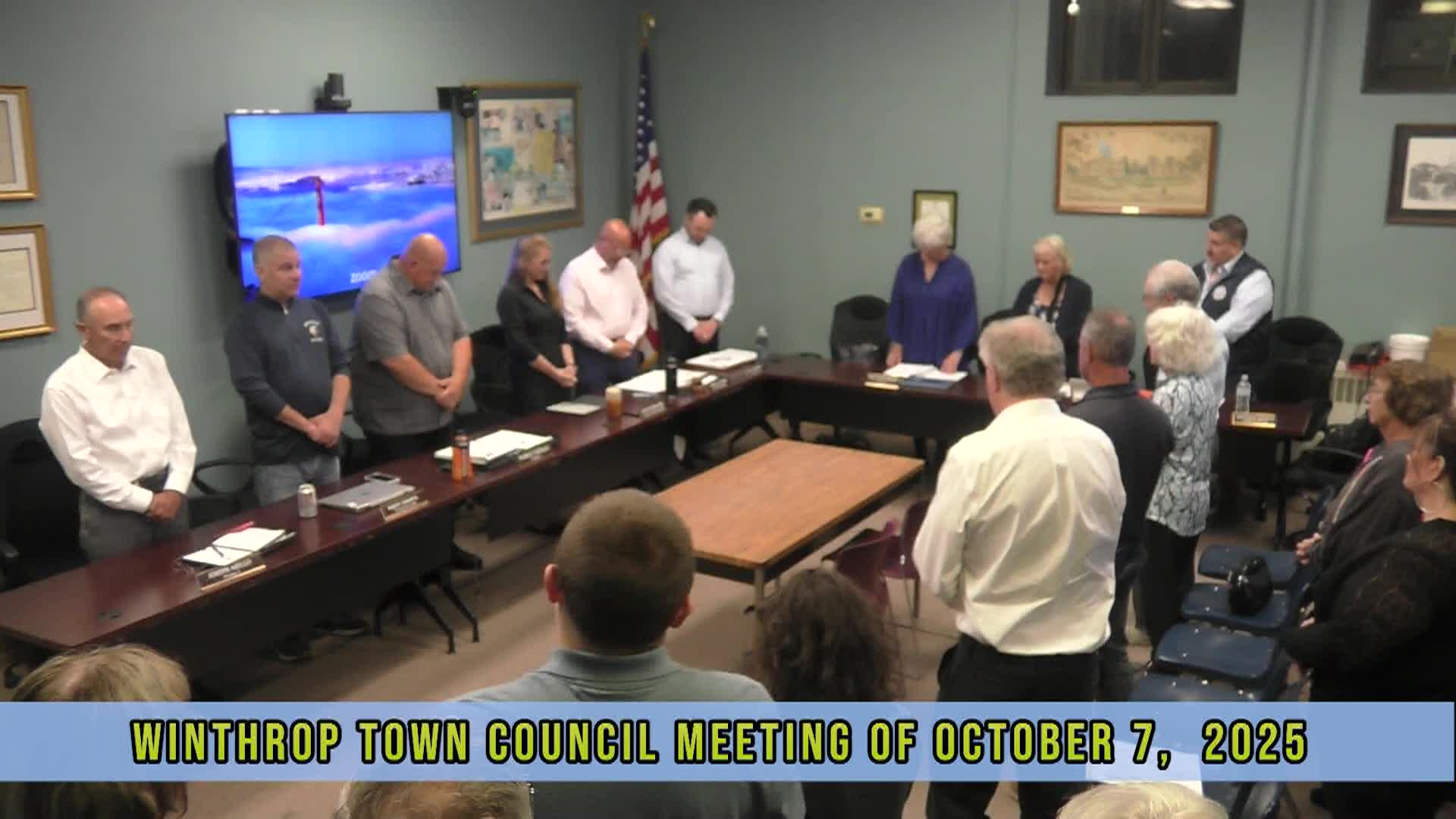 Winthrop Town Council Meeting of October 7, 2025