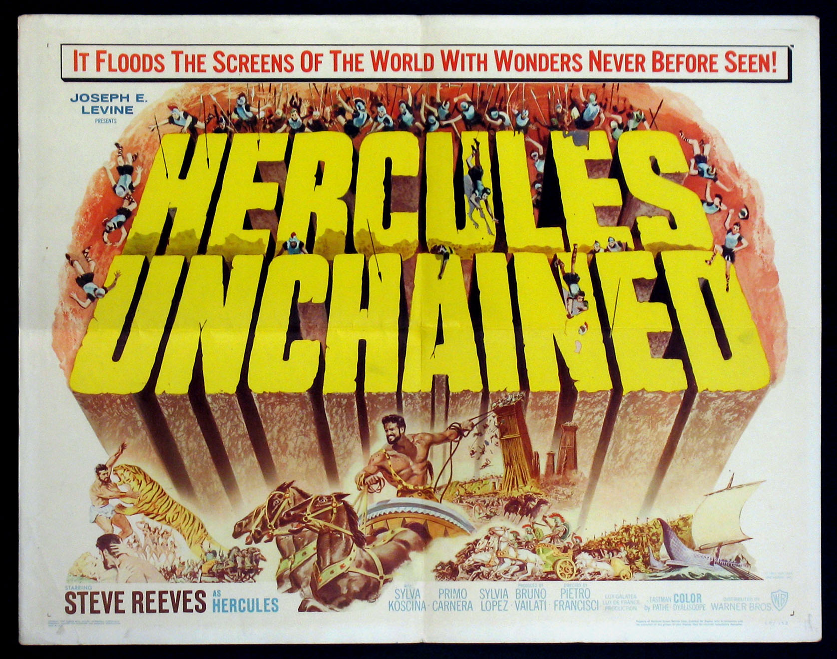Hercules Unchained (1959 Fantasy) (Starring: Steve Reeves, Sylvia Koscina, Sylvia Lopez)