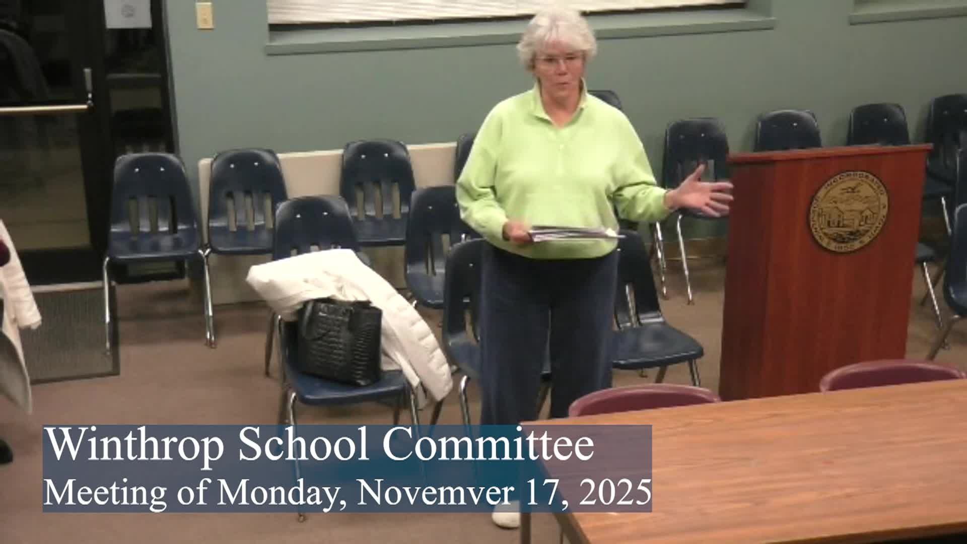 Winthrop School Committee November 17th, 2025