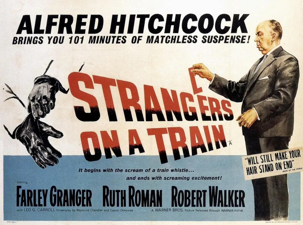 Strangers On A Train (1951 Thriller) (Starring: Robert Walker, Farley Granger, Ruth Roman)