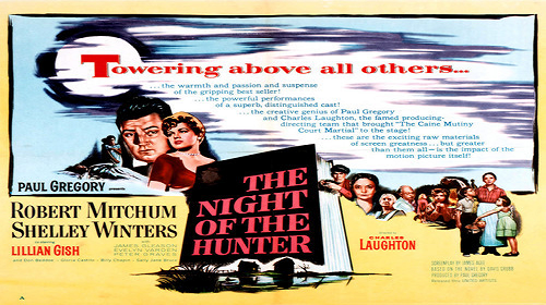 The Night of the Hunter (1955 Thriller) (Starring: Robert Mitchum, Shelley Winters)