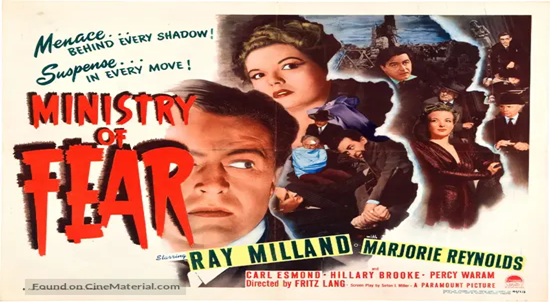 Thumbnail image for Ministry of Fear (1944 Thriller) (Starring: Ray Milland, Marjorie Reynolds, Carl Esmond)