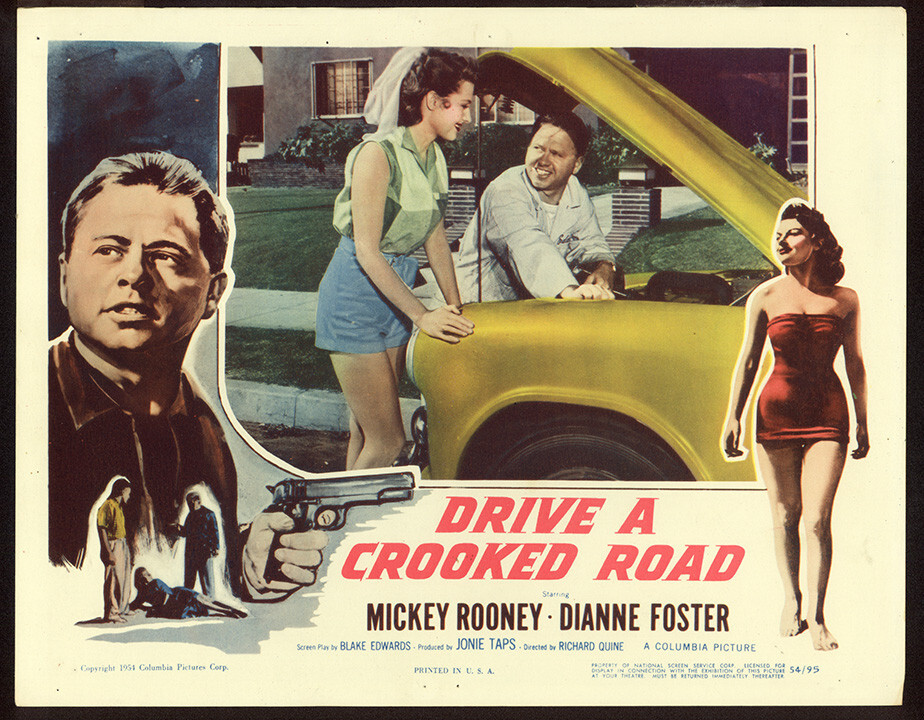 Thumbnail image for Drive A Crooked Road (1954, Thriller) (Starring: Mickey Rooney, Dianne Foster, Kevin McCarthy)