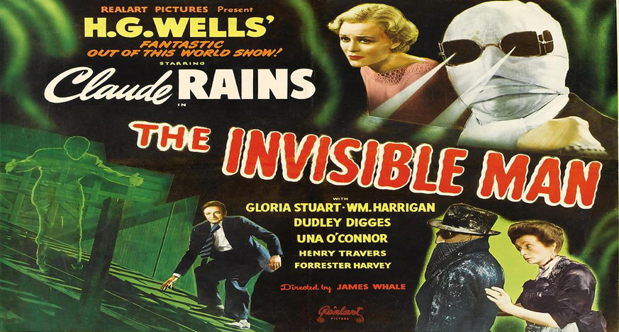 Thumbnail image for The Invisible Man (1933 Horror/Sci-Fi, Colorized) (Starring: Claude Rains, Gloria Stewart, H.G. Wells)