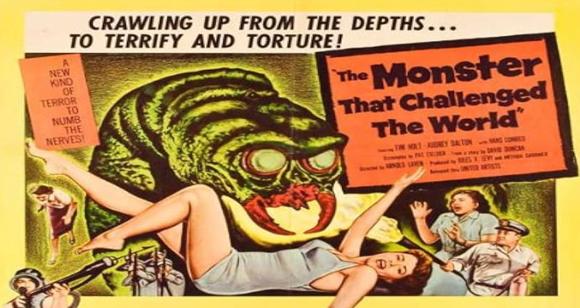 Thumbnail image for The Monster That Challenged the World (1957 Horror/Sci-Fi) (Starring: Tim Holt, Audrey Dalton, Harlan Warde)