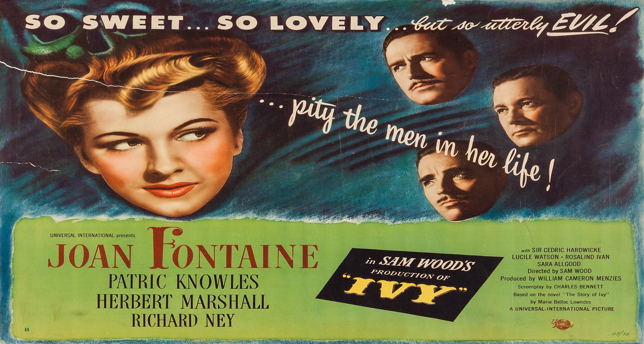 Thumbnail image for Ivy (1947 Crime Drama) (Starring: Joan Fontaine, Herbert Marshall, Patric Knowles)