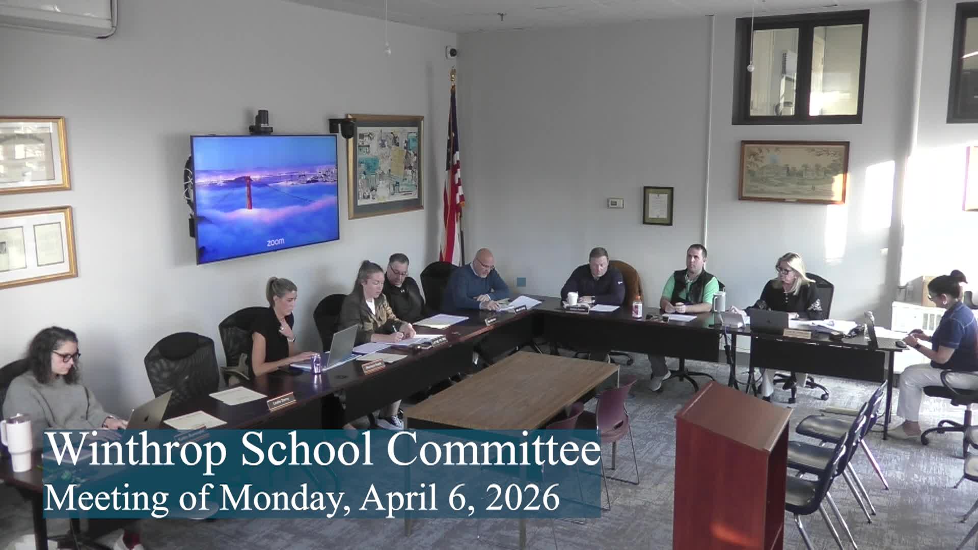 Thumbnail image for Winthrop School Committee Meeting of April 6th, 2026