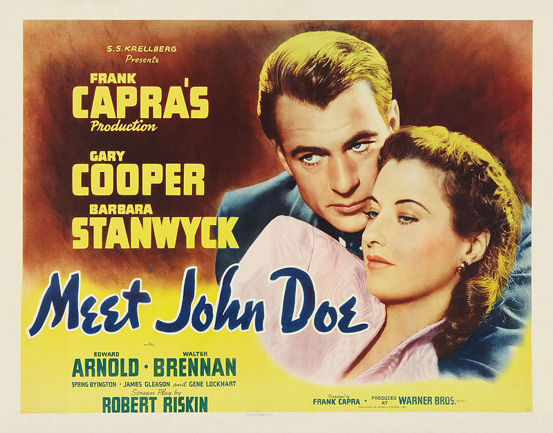 Meet John Doe (1941 Comedy Drama) (Starring: Gary Cooper, Barbara Stanwyck)