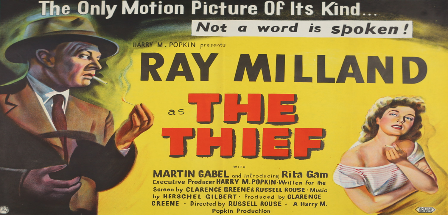 Thumbnail image for The Thief (1952 Thriller) (Starring: Ray Milland, Rita Gam, Martin Gabel)