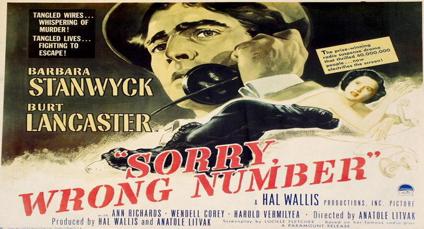 Thumbnail image for Sorry, Wrong Number (1948 Thriller) (Starring: Barbara Stanwyck, Burt Lancaster, Ann Richards)