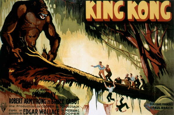 Thumbnail image for King Kong (1933 Horror Adventure, colorized) (Starring: Fay Wray, Robert Armstrong, Bruce Cabot)