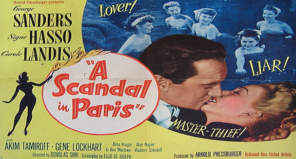 Thumbnail image for Scandal In Paris (1946 Crime/Romance) (Starring: George Sanders, Carole Landis, Signe Hasso)