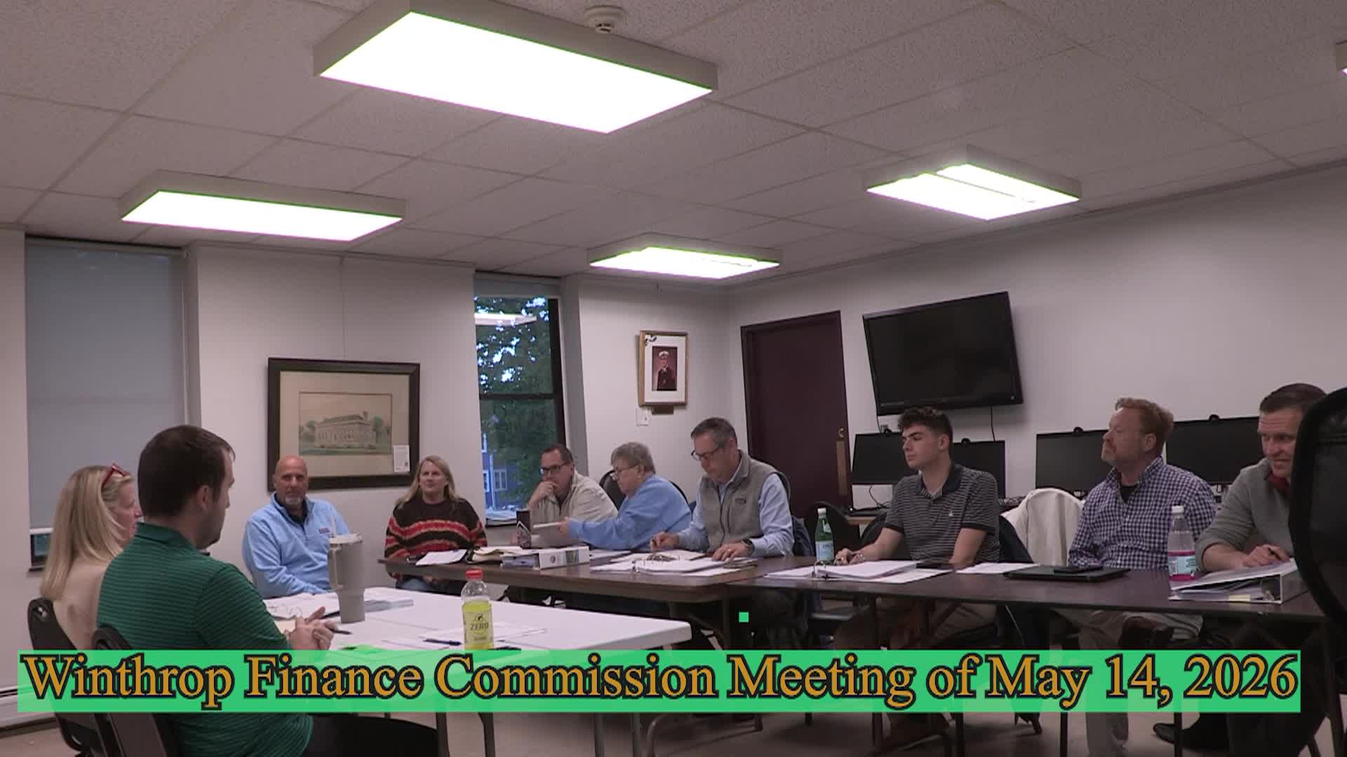 Thumbnail image for Winthrop Finance Commission Meeting of May 14, 2026