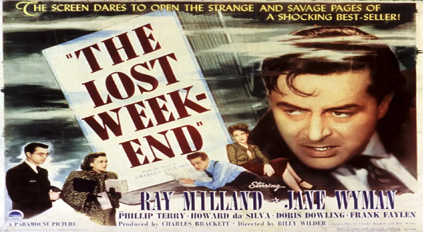 Thumbnail image for The Lost Weekend (1945 Drama) (Starring: Ray Milland, Jane Wyman, Doris Dowling)