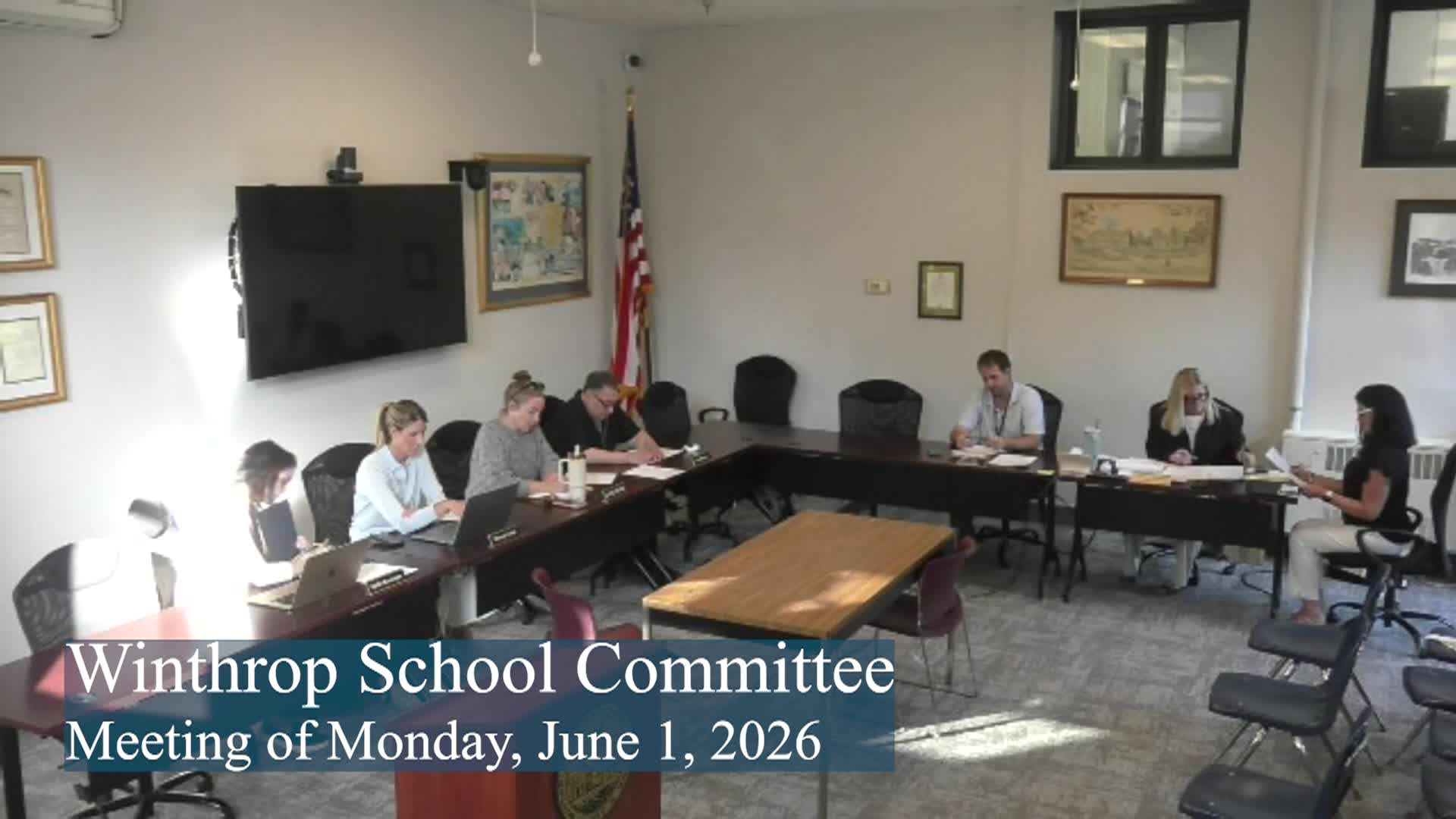 Thumbnail image for Winthrop School Committee of June 1, 2026