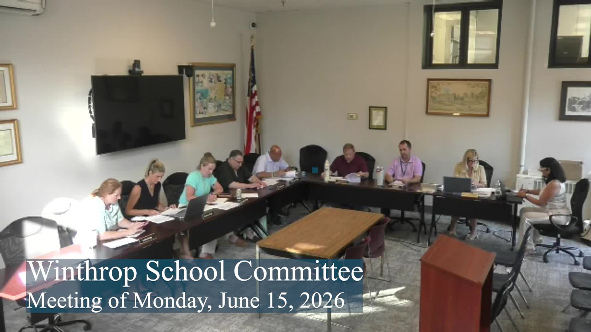 Thumbnail image for Winthrop School Committee Meeting of June 15, 2026