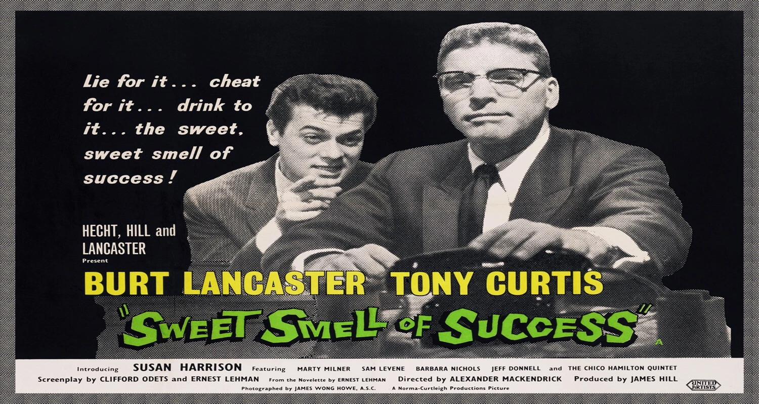 Thumbnail image for Sweet Smell of Success (1957 Thriller) (Starring: Burt Lancaster, Tony Curtis, Susan Harrison)
