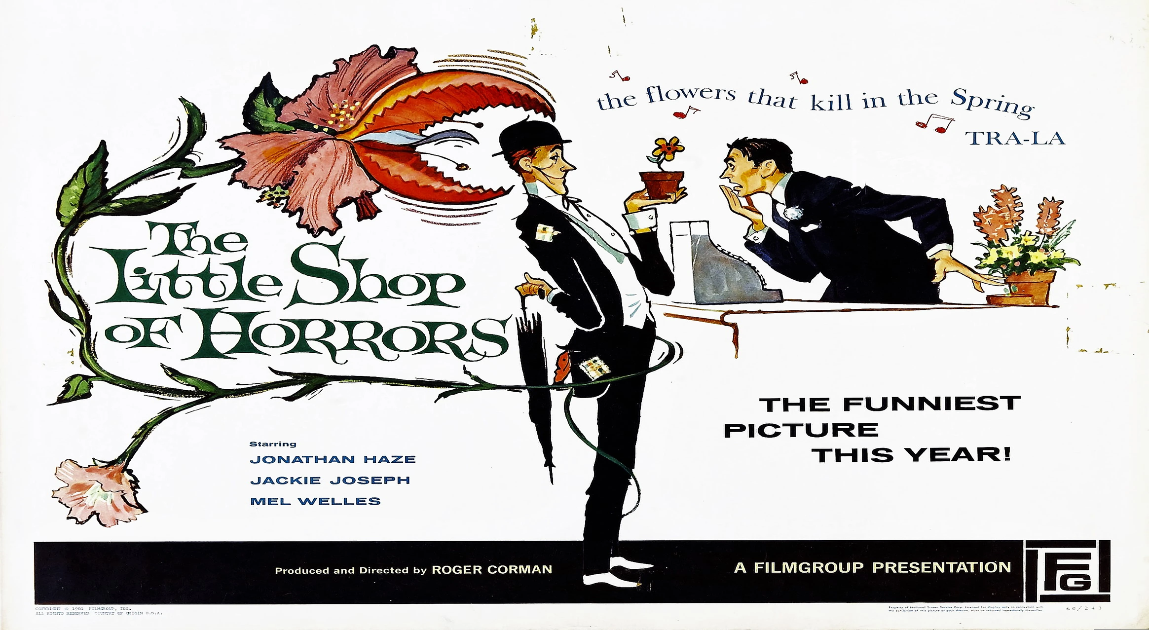 Thumbnail image for The Little Shop Of Horrors (1960 Horror Comedy) (Starring: Jack Nicholson, Jonathan Haze, Jackie Joseph, Mel Welles)