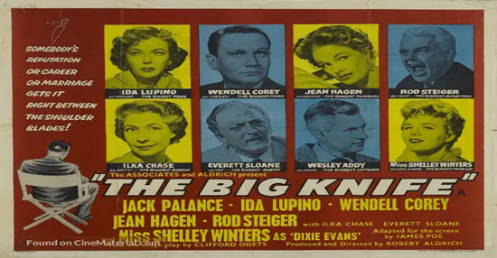 Thumbnail image for The Big Knife (1955 Noir Drama) (Jack Palance, Ida Lupino, Shelley Winters)
