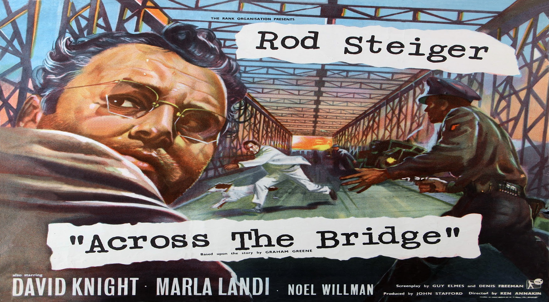 Thumbnail image for Across the Bridge (1957 Thriller) (Starring: Rod Steiger, David Knight, Marla Landi)