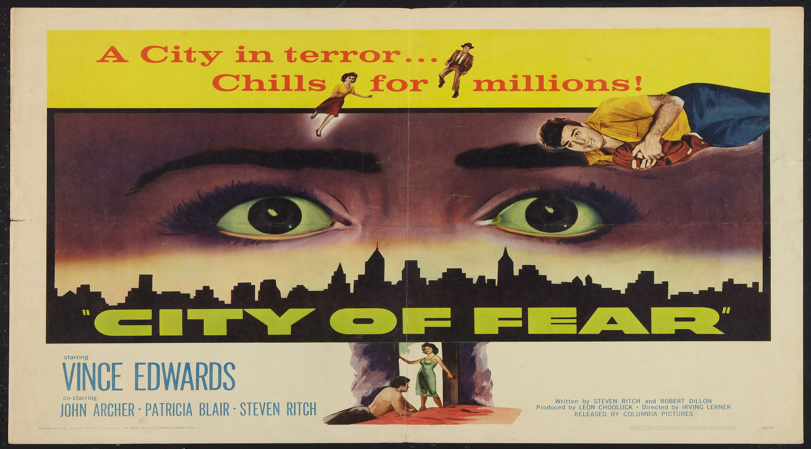 Thumbnail image for City of Fear (1959 Thriller) (Starring: Vince Edwards, Patricia Blair)